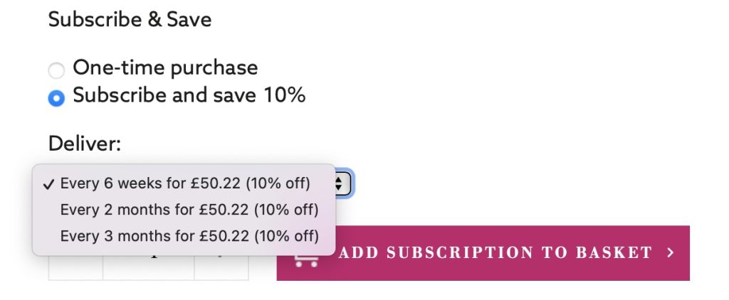How to purchase a product on subscription at SkinGym